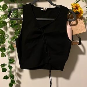 Cross tie crop top